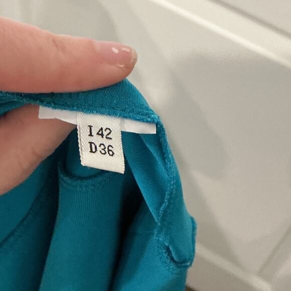 Blumarine Made in Italy Women’s Teal Blue Casual Sleeveless Dress Size I42/US M - Picture 10 of 11